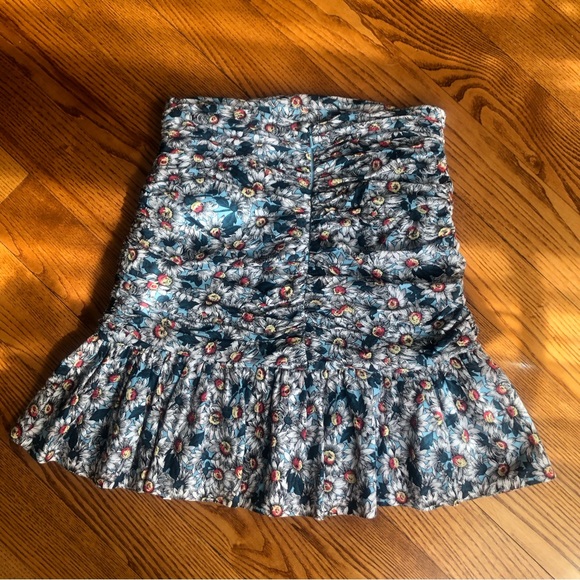 FLORAL DAISY SKIRT RUFFLE RUCHE SKIRT - Picture 12 of 16